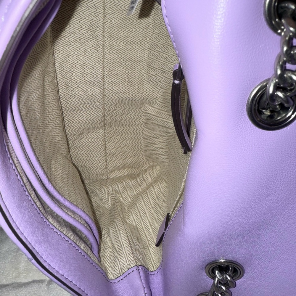 Tory Burch Small Kira Chevron Quilted Bag in Lavender Cloud💜 - Picture 9 of 15